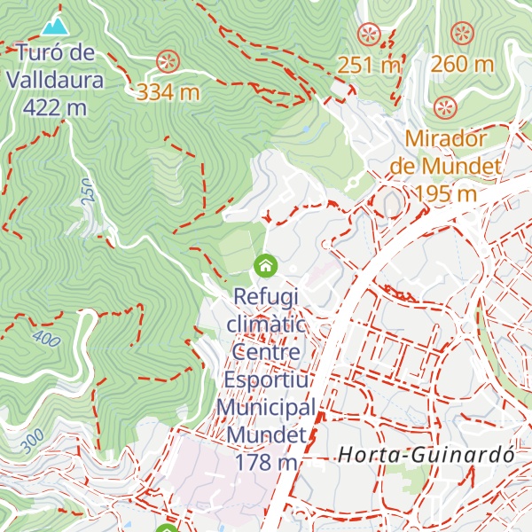 Map of Refugi climàtic Centre Esportiu Municipal Mundet