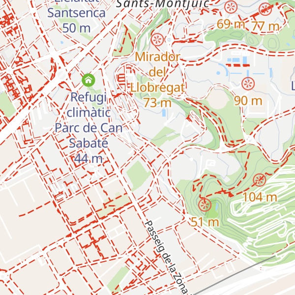 Map of Refugi climàtic Casal de Gent Gran La Capa