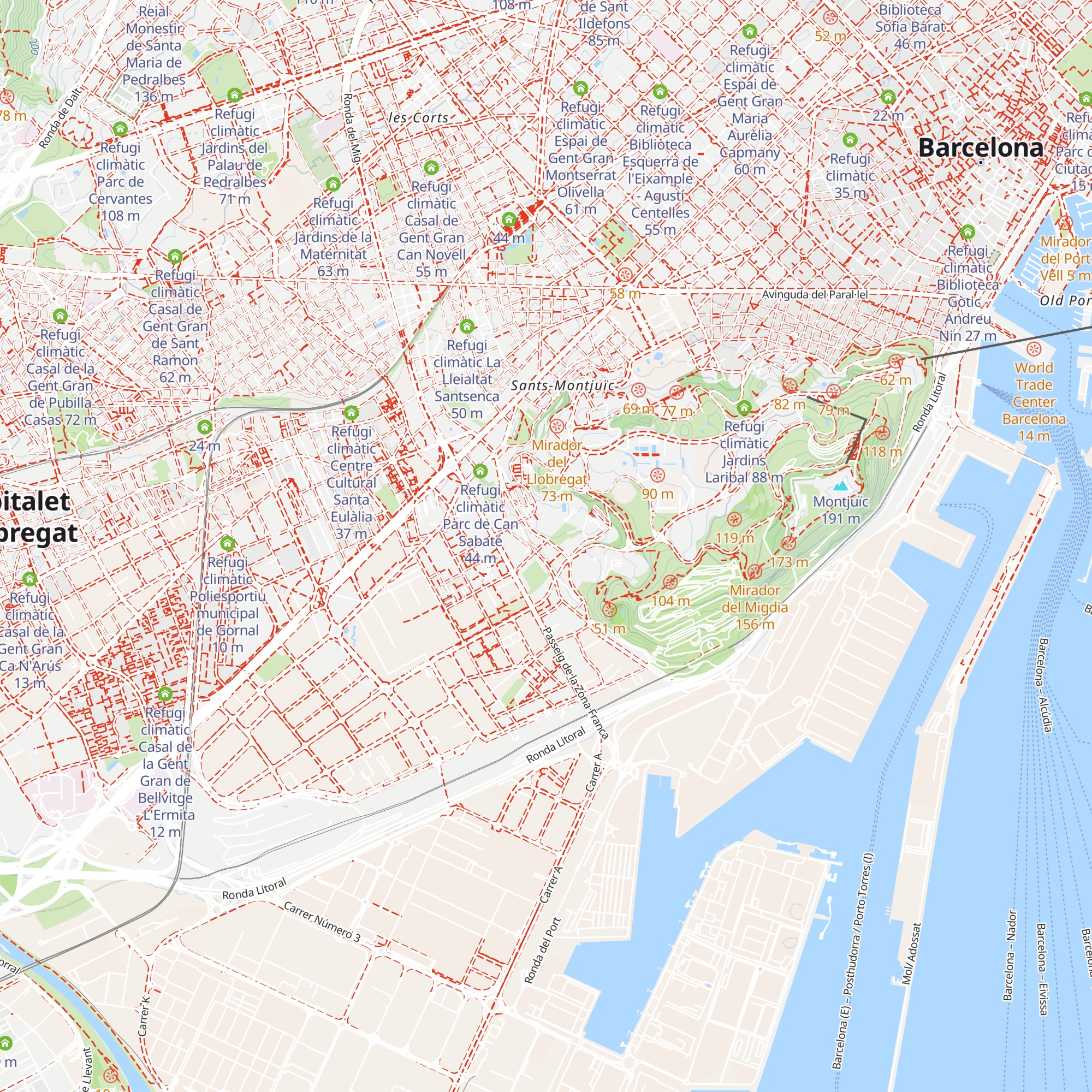 Refugi climàtic Casal de Gent Gran La Capa map