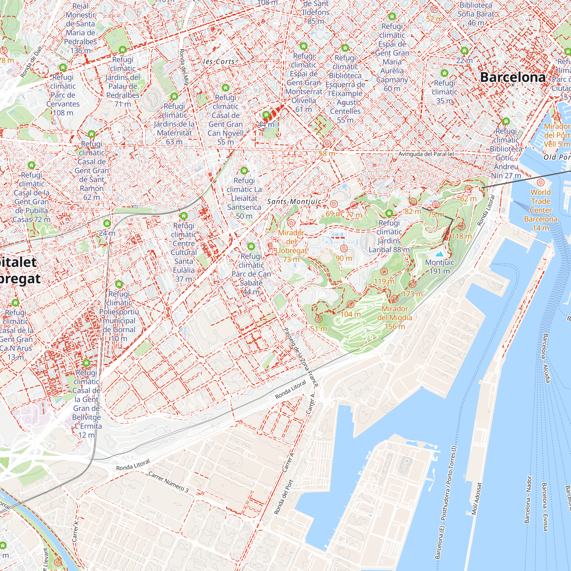 Refugi climàtic Casal de Gent Gran La Capa map