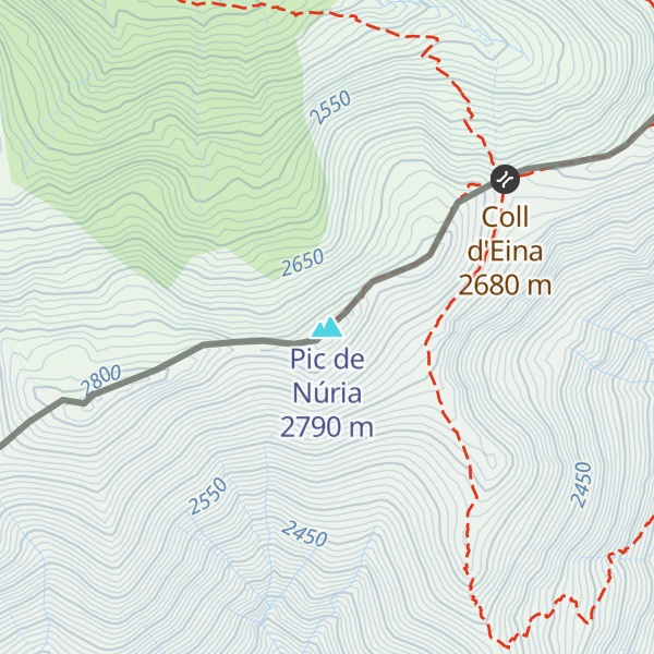 Map of Pic de Núria