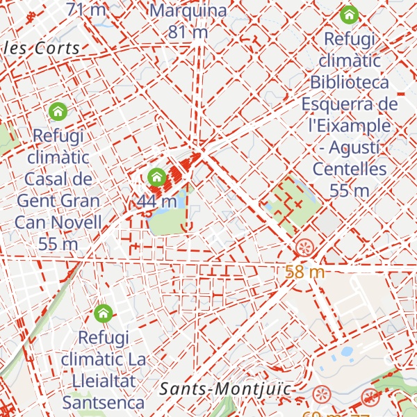 Map of Refugi climàtic Centre Cívic Casinet d'Hostafrancs
