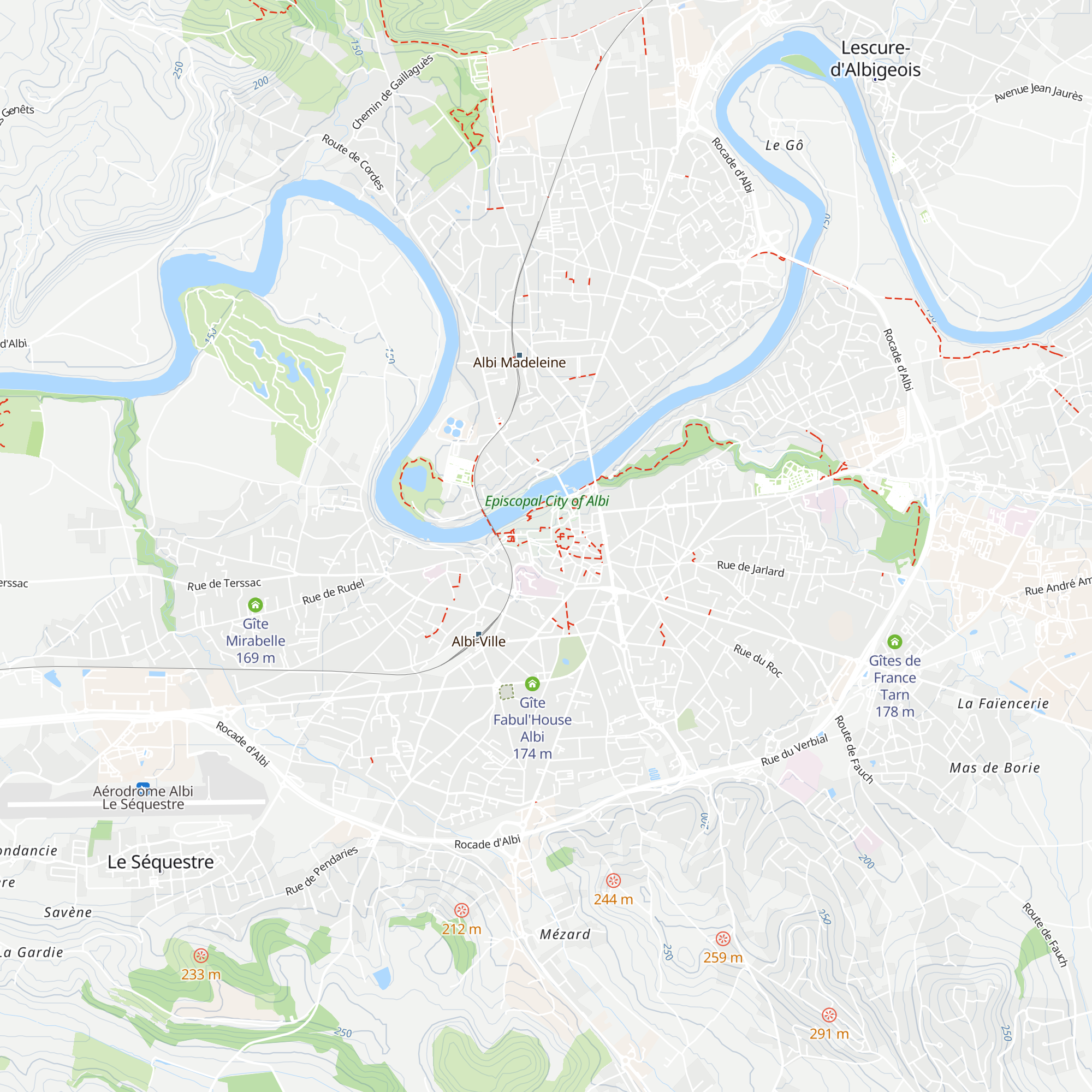Gîte De briques et de bois Albi Tarn Occitanie map