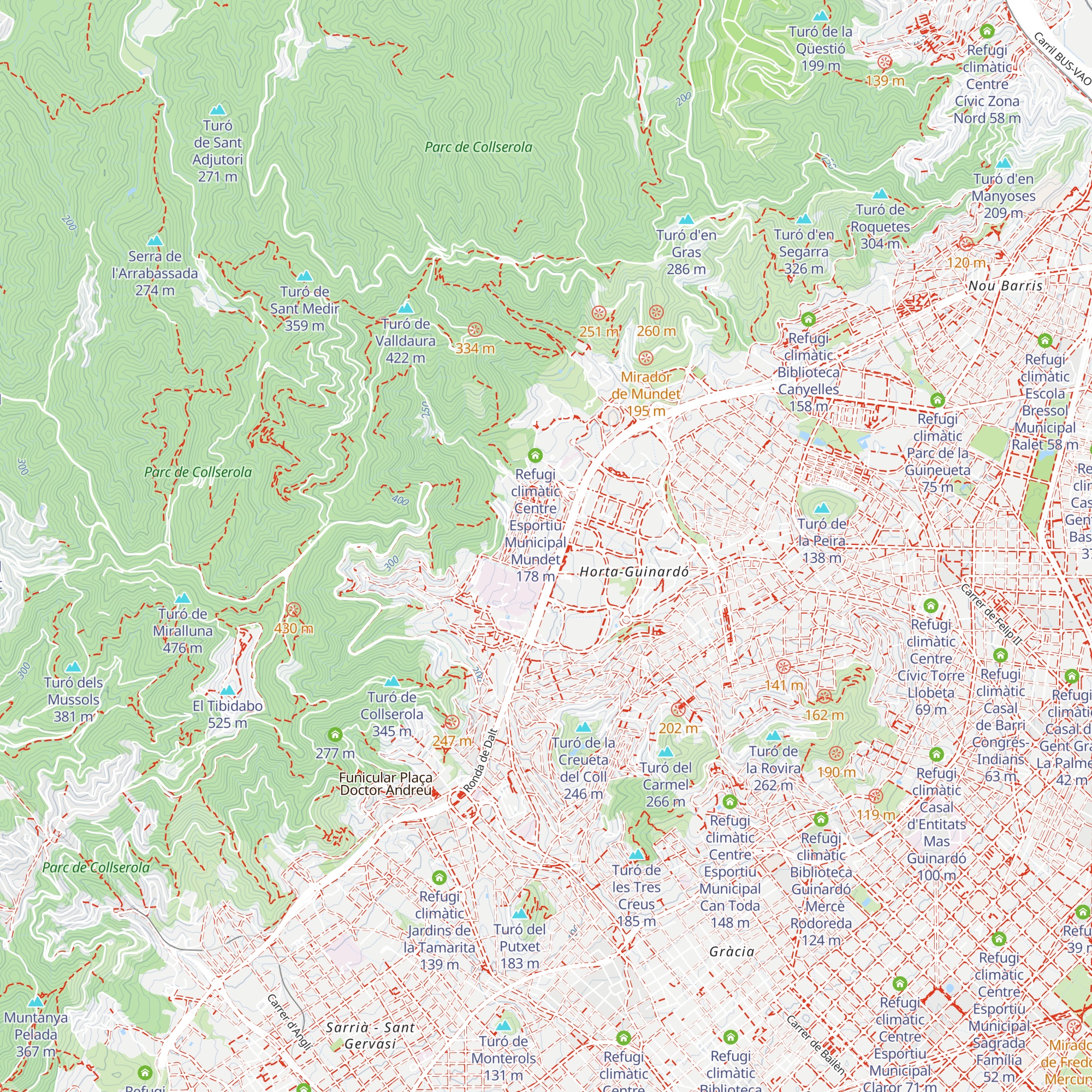 Refugi climàtic Jardins Pedro Muñoz Seca map
