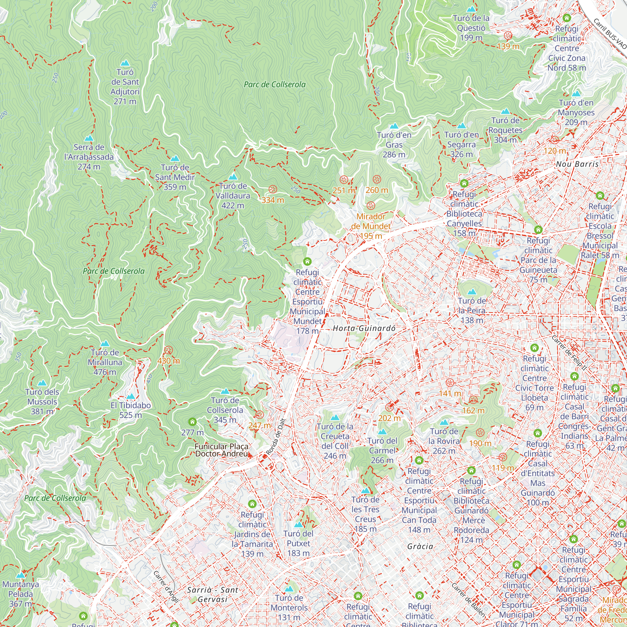 Refugi climàtic Jardins Pedro Muñoz Seca map
