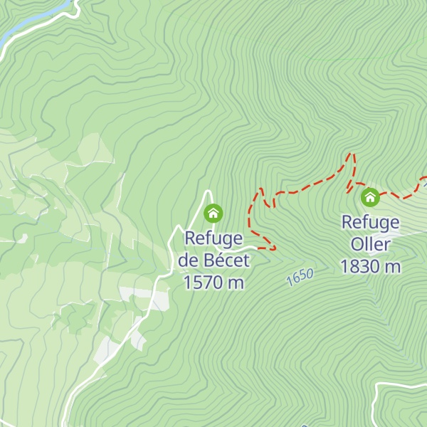 Map of Refuge de Bécet