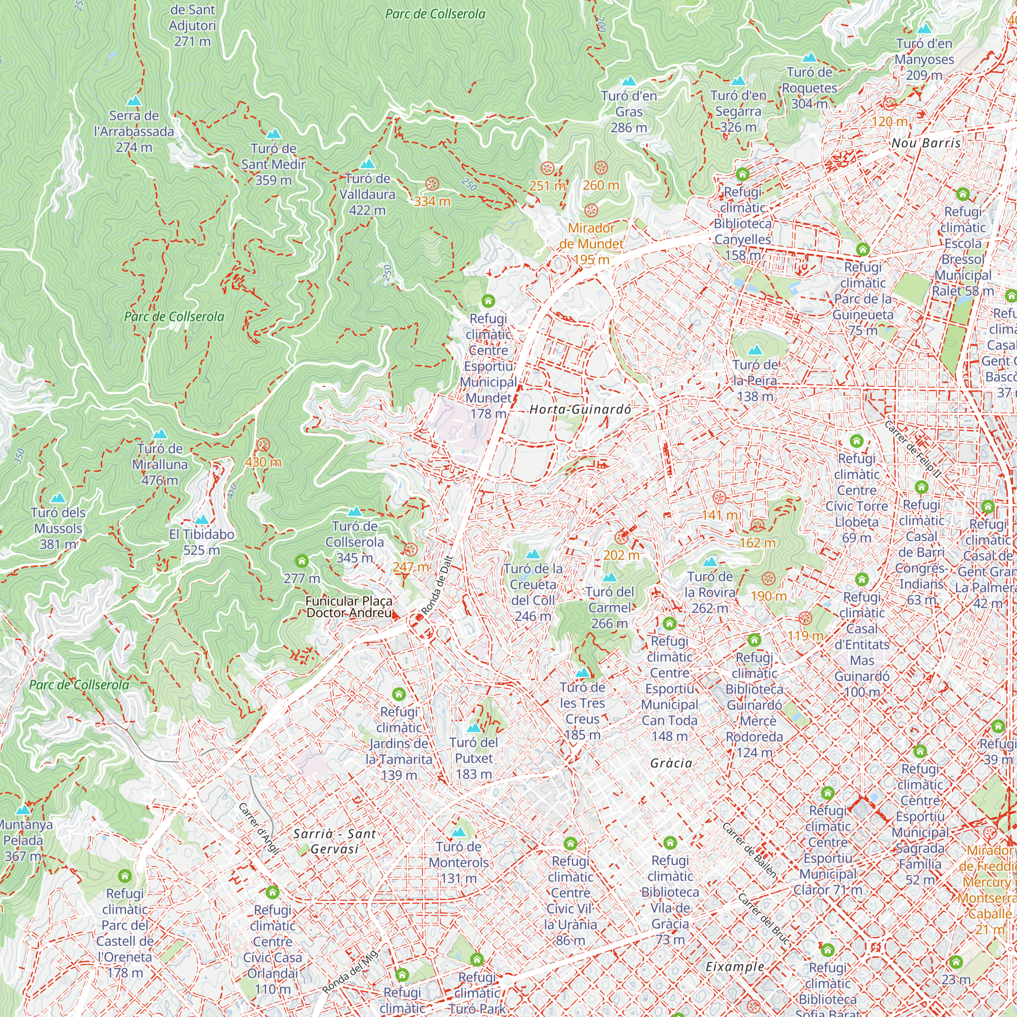 Refugi climàtic Centre Cívic Teixonera map