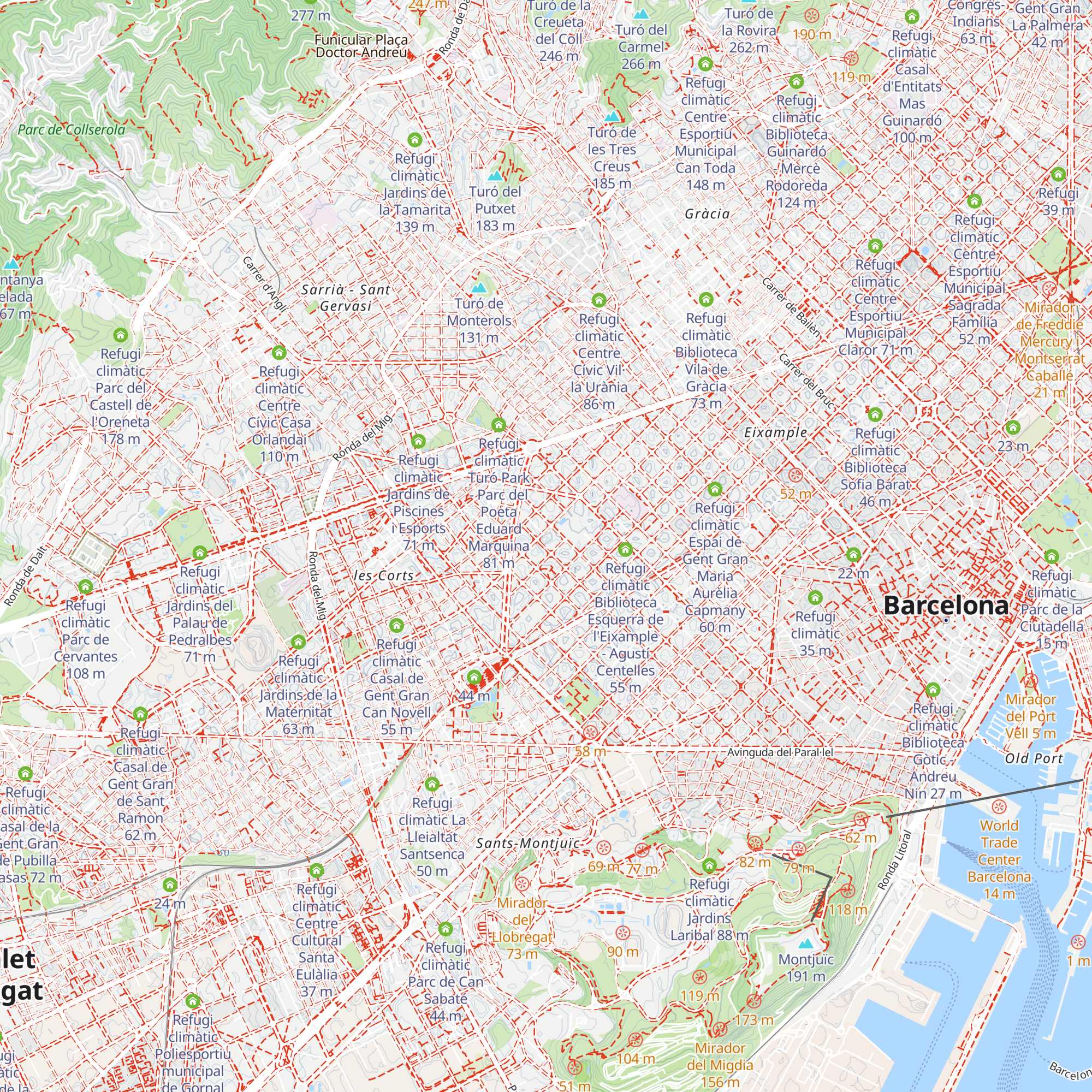 Refugi climàtic Espai de Gent Gran Montserrat Olivella map