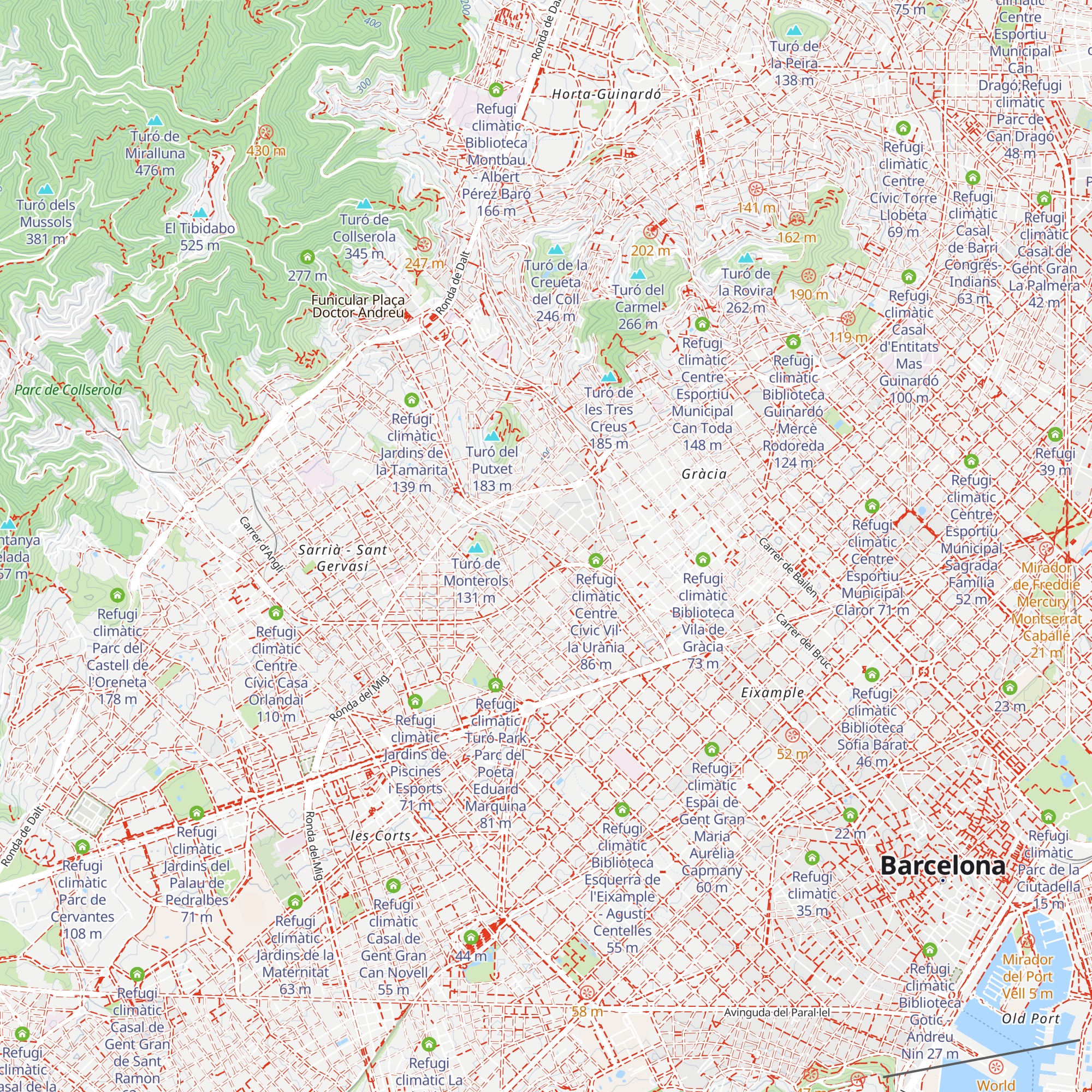 Refugi climàtic Escola Poeta Foix map