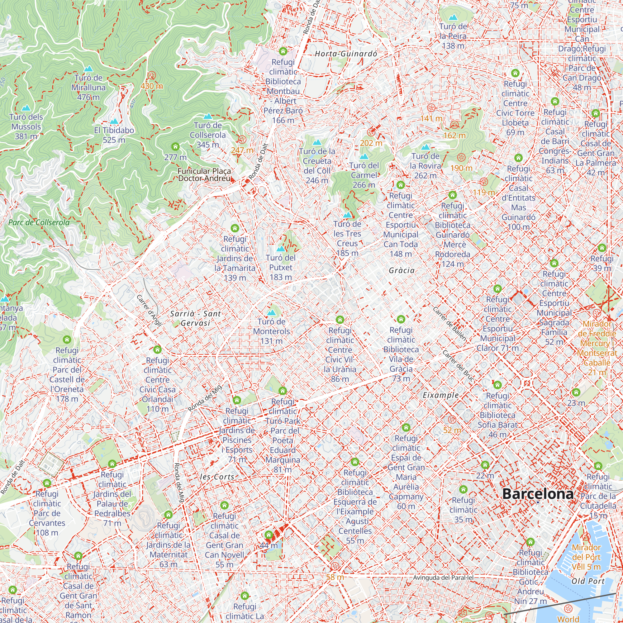 Refugi climàtic Escola Poeta Foix map