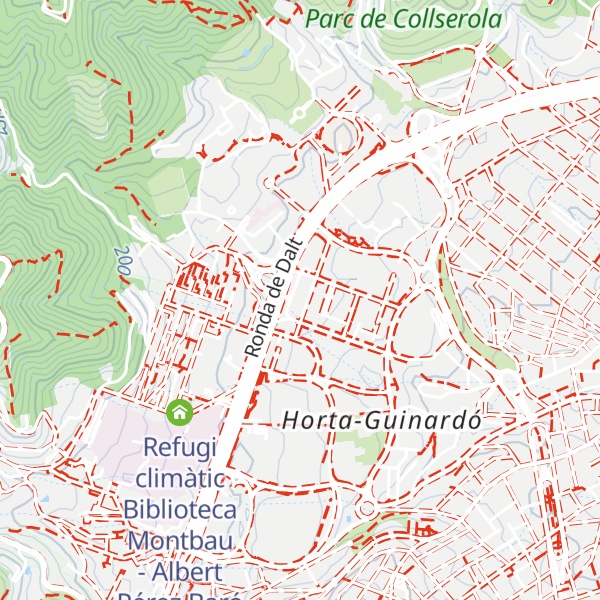 Map of Refugi climàtic Casal de Gent Gran Vall d'Hebron