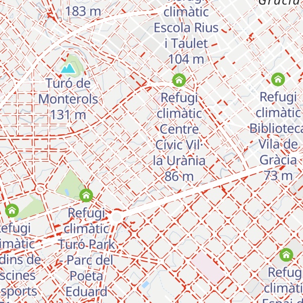 Map of Refugi climàtic Casal de Gent Gran de Sant Ildefons