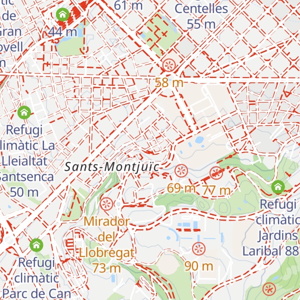 Map of Refugi climàtic Centre Cívic Font de la Guatlla