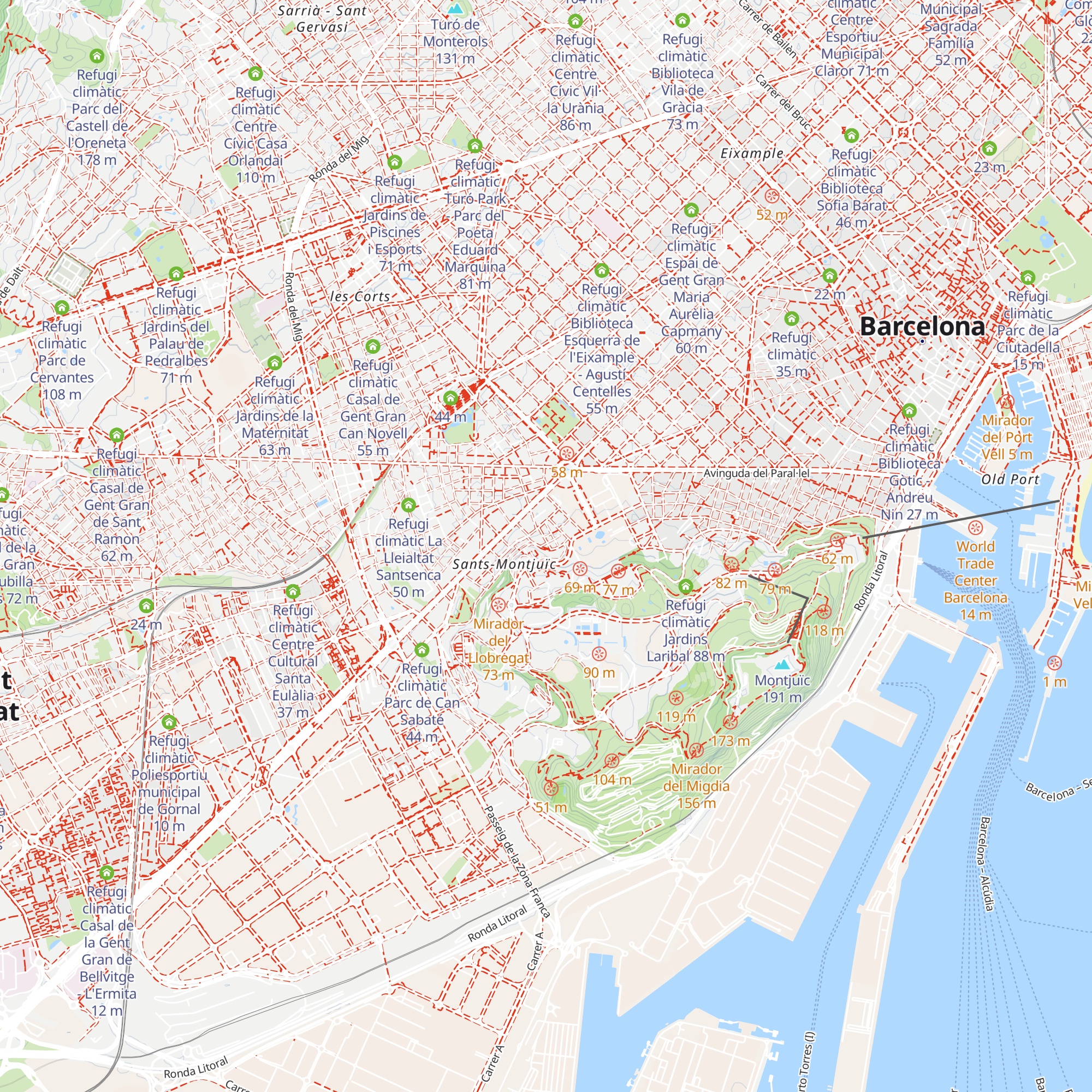Refugi climàtic Centre Cívic Font de la Guatlla map