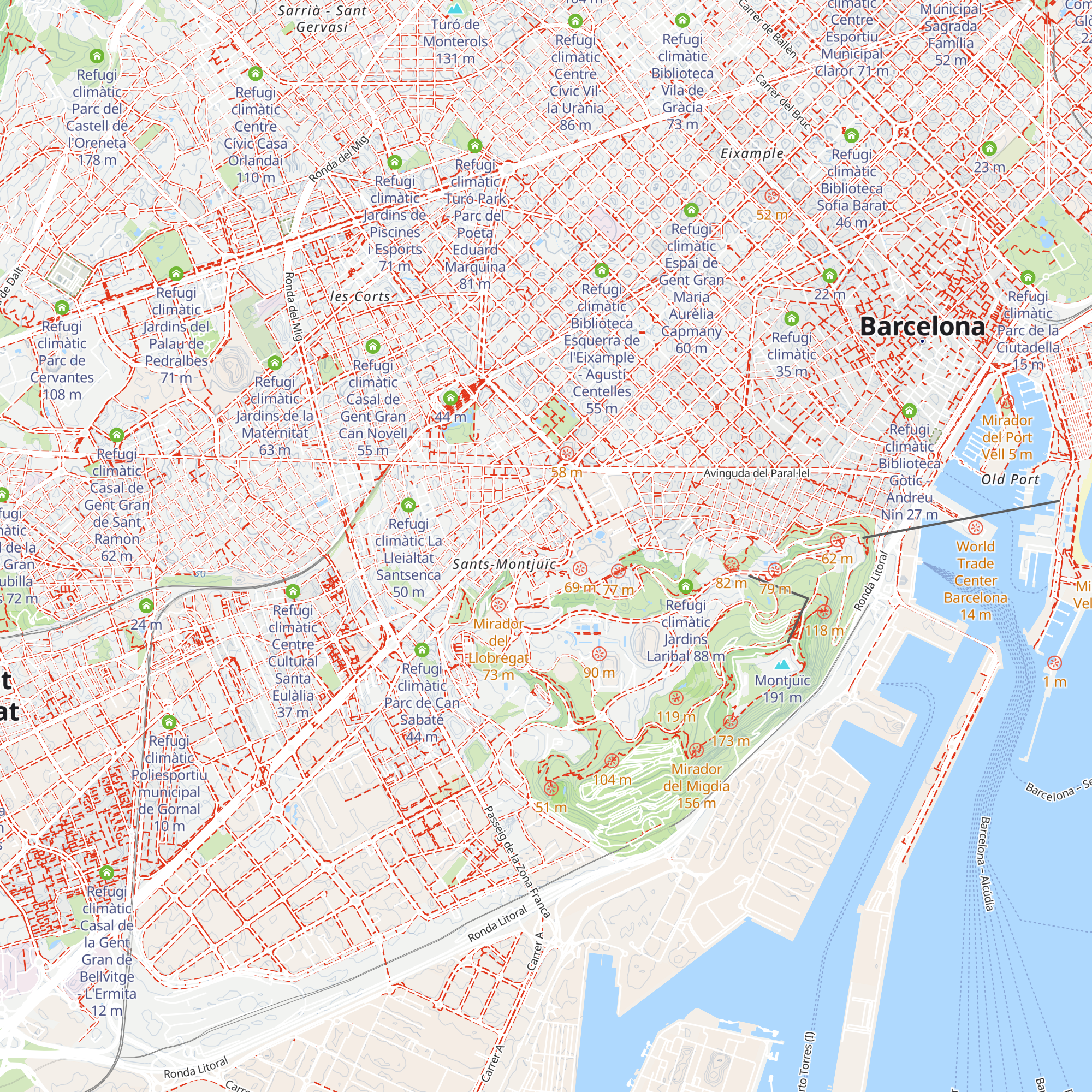 Refugi climàtic Centre Cívic Font de la Guatlla map