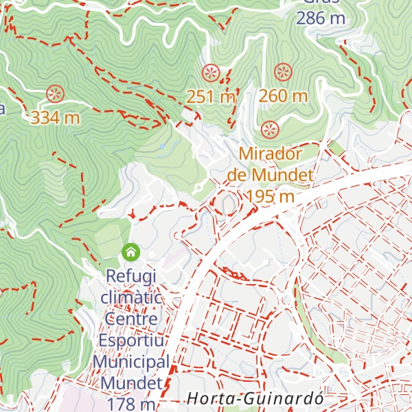 Map of Refugi climàtic Parc del Laberint d'Horta