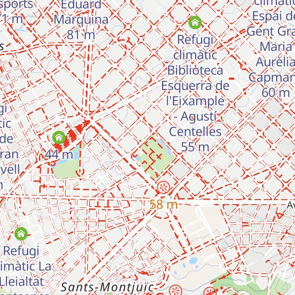 Map of Refugi climàtic Parc de Joan Miró