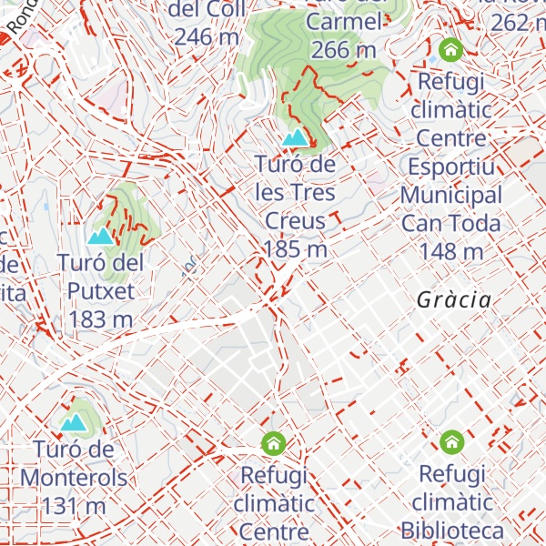 Map of Refugi climàtic Biblioteca Jaume Fuster