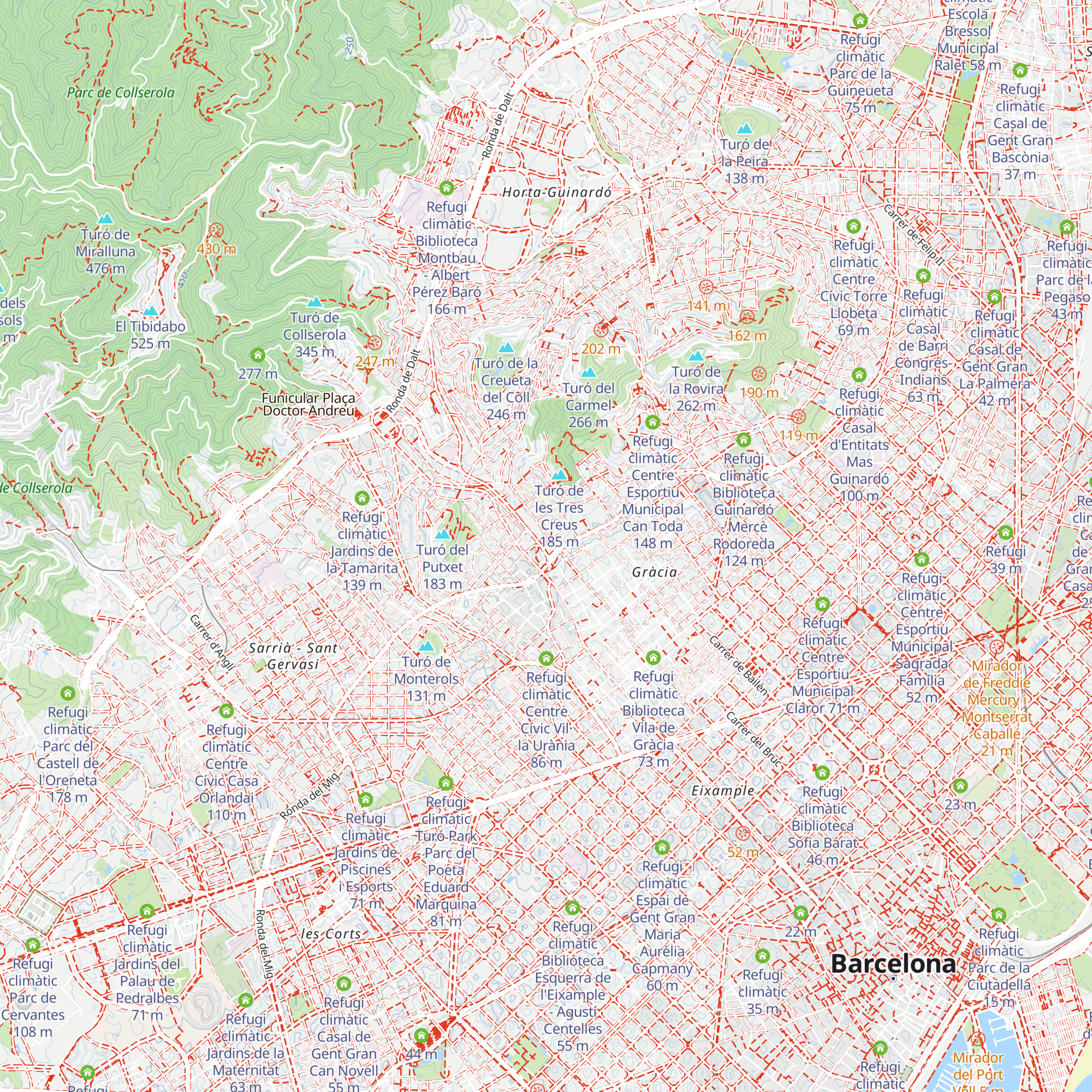 Refugi climàtic Escola Bressol Municipal Gràcia map