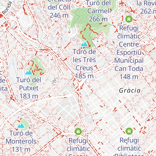 Map of Refugi climàtic Escola Bressol Municipal Gràcia