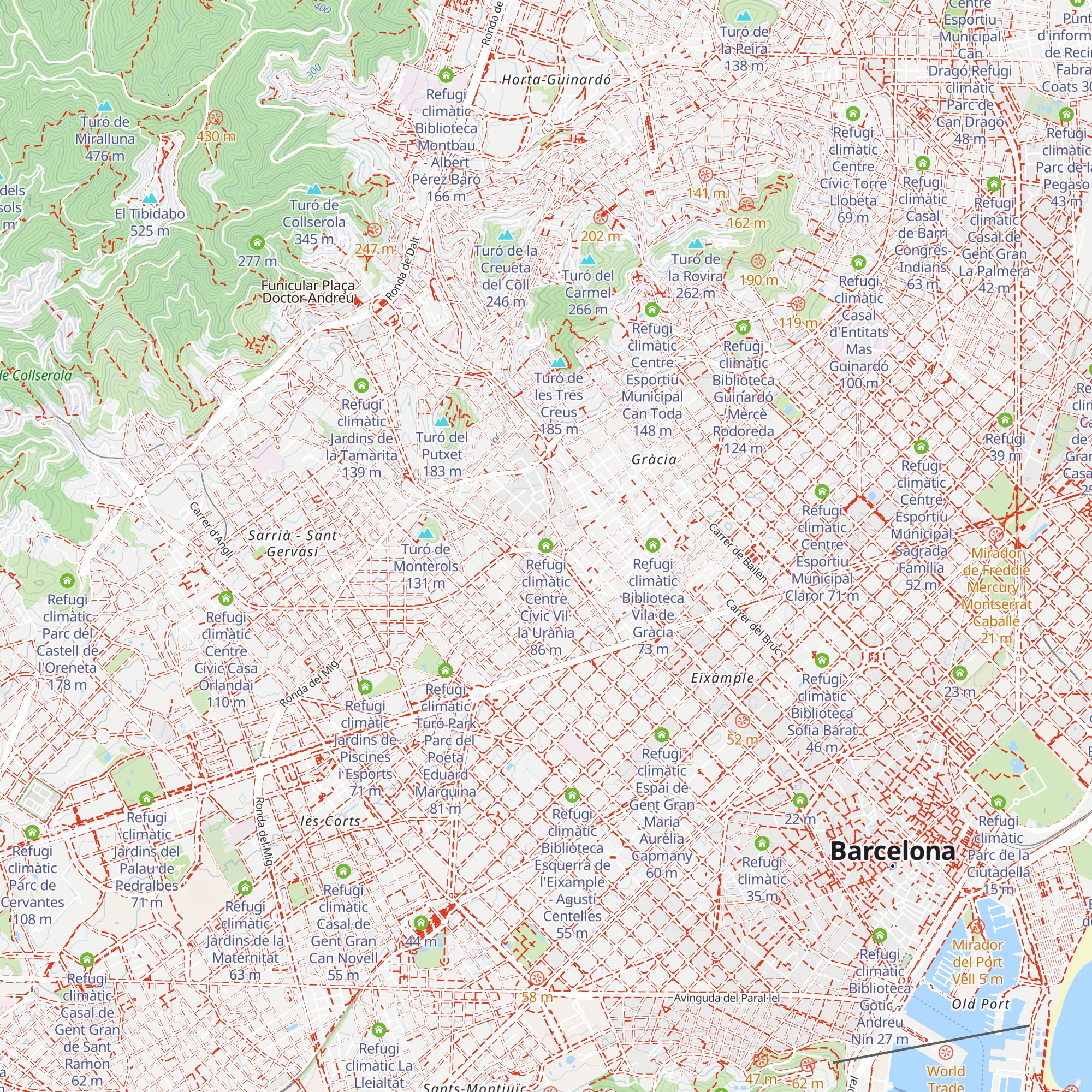 Refugi climàtic Centre Cívic Vil·la Urània map