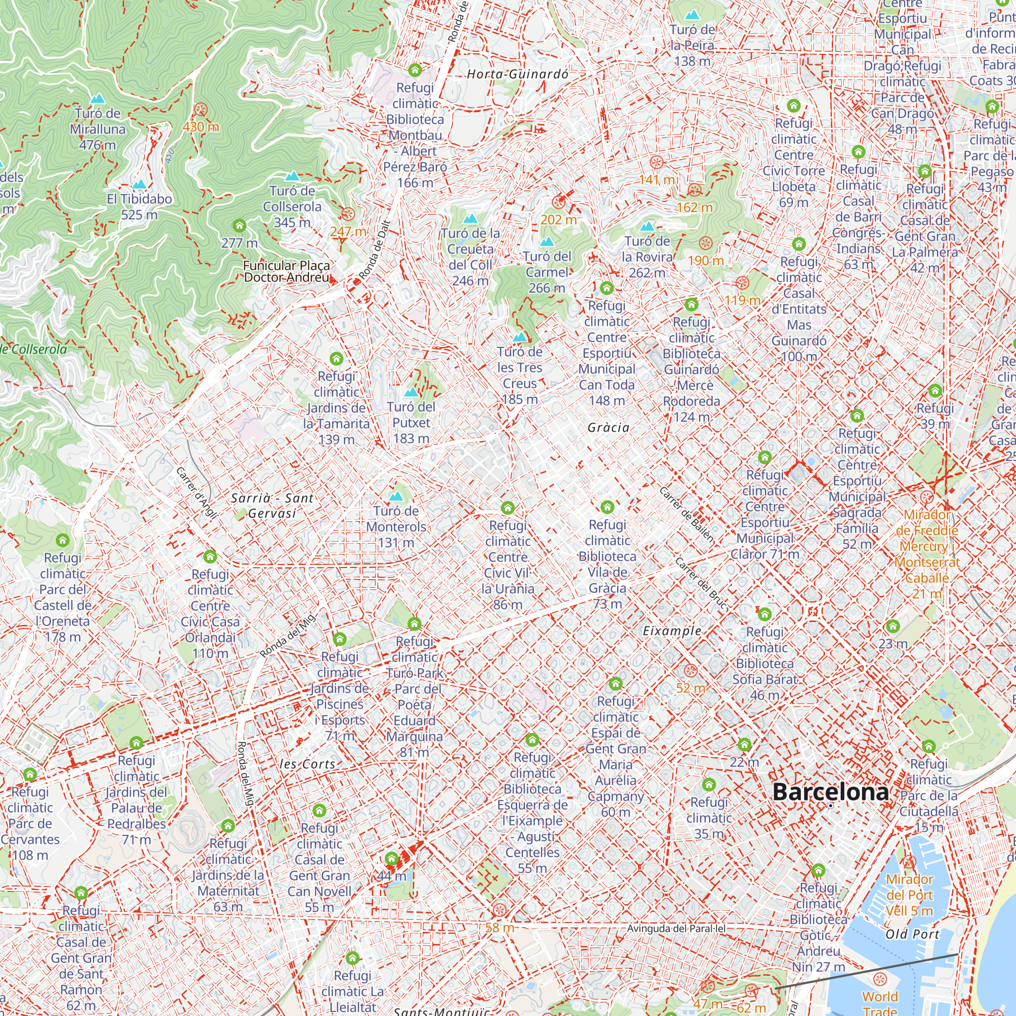 Refugi climàtic Centre Cívic Vil·la Urània map