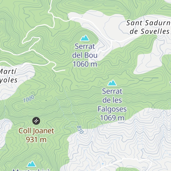 Map of Serra de Vinyoles