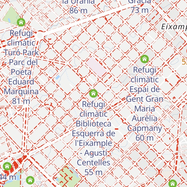 Map of Refugi climàtic Biblioteca Esquerra de l'Eixample - Agustí Centelles
