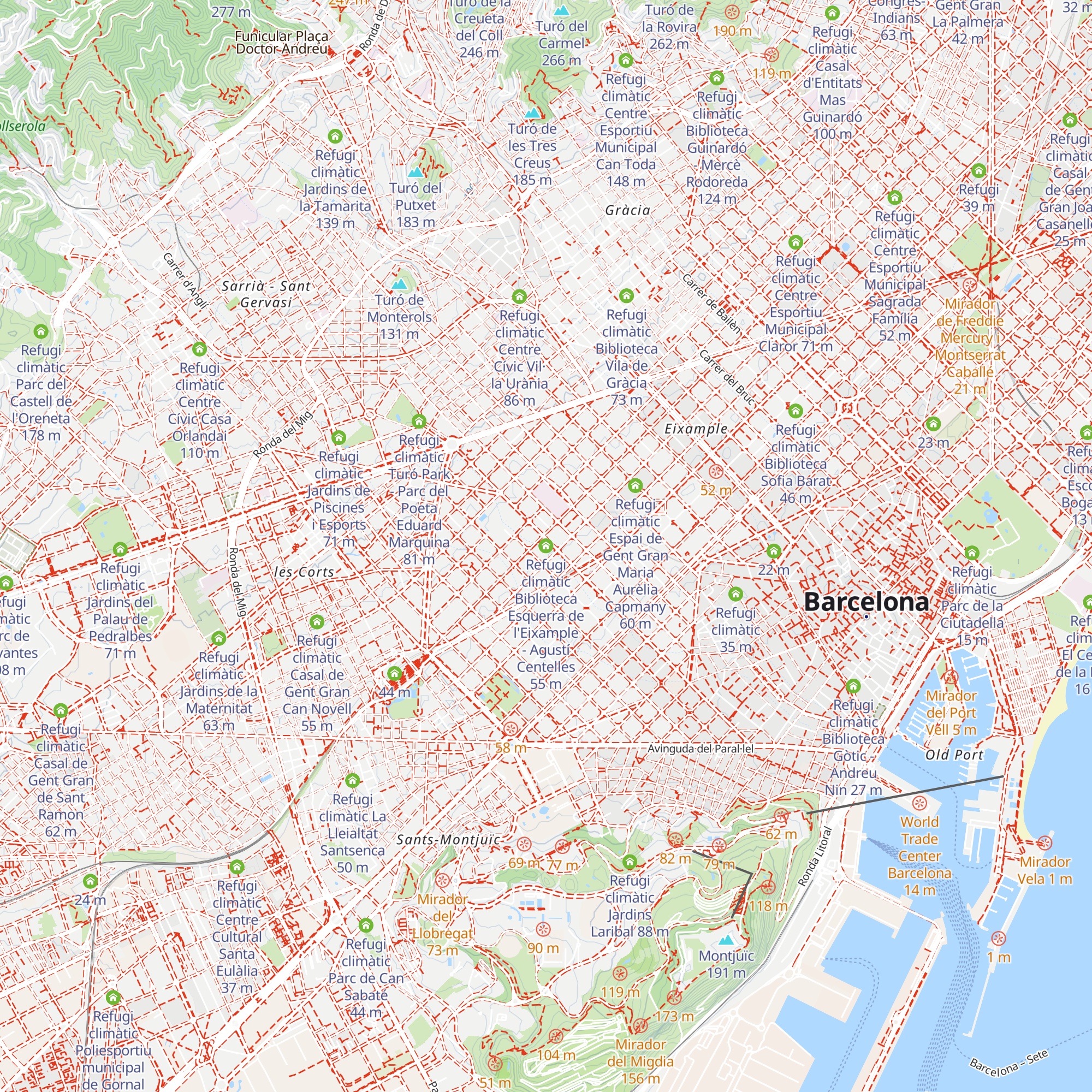 Refugi climàtic Biblioteca Esquerra de l'Eixample - Agustí Centelles map
