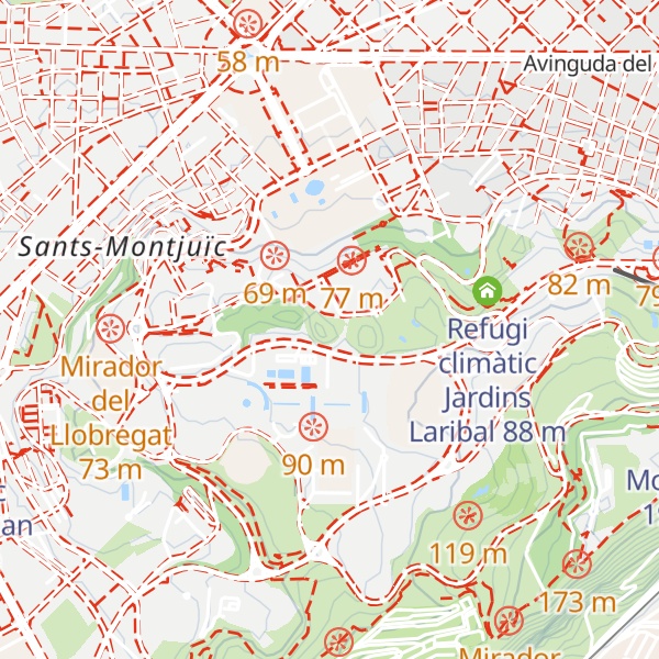 Map of Refugi climàtic Jardí Botànic Històric
