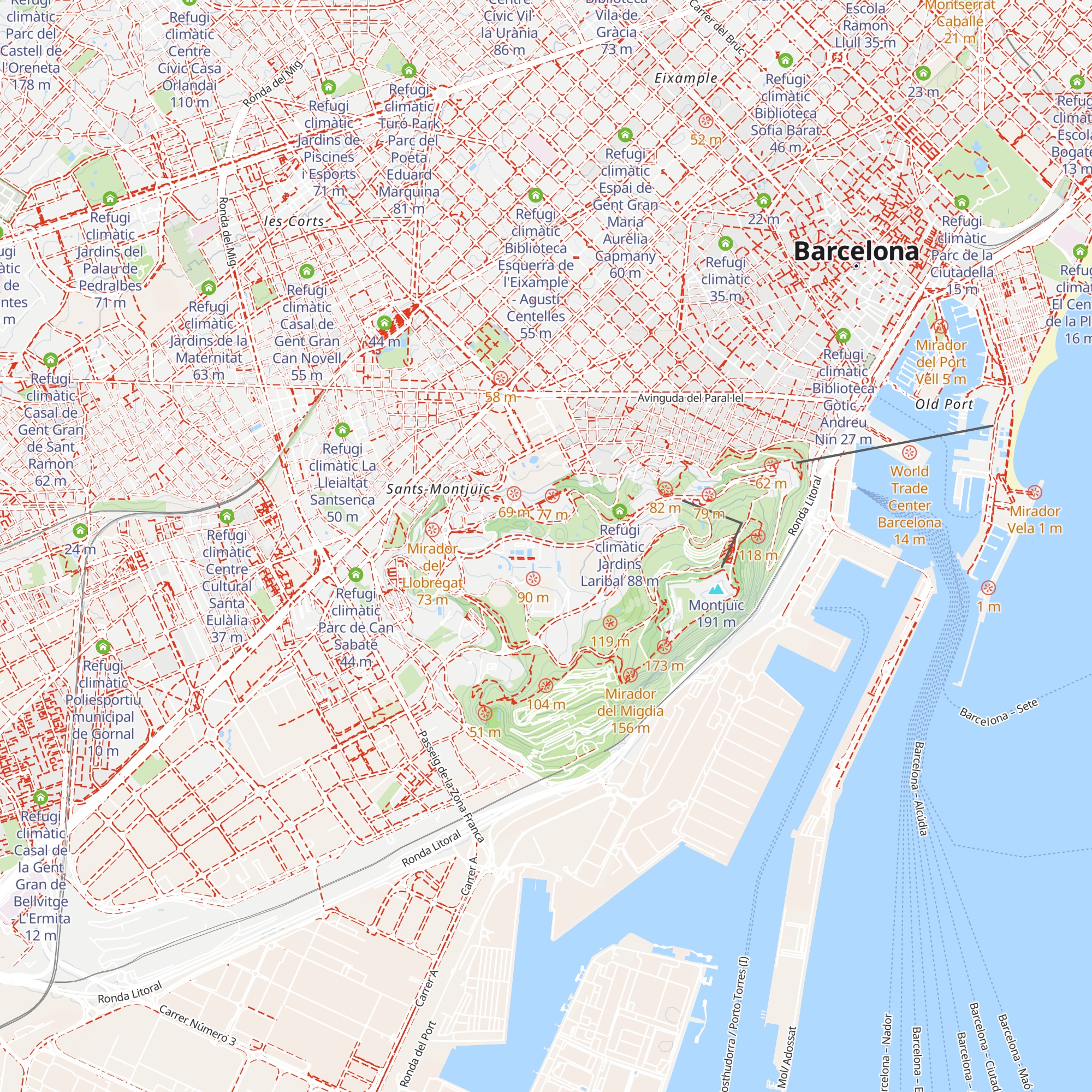 Refugi climàtic Jardins de Ramon Margalef i López map
