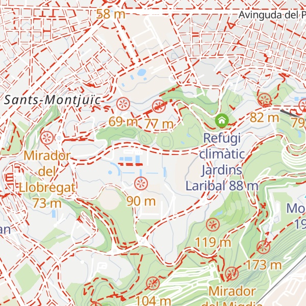 Map of Refugi climàtic Jardins de Ramon Margalef i López