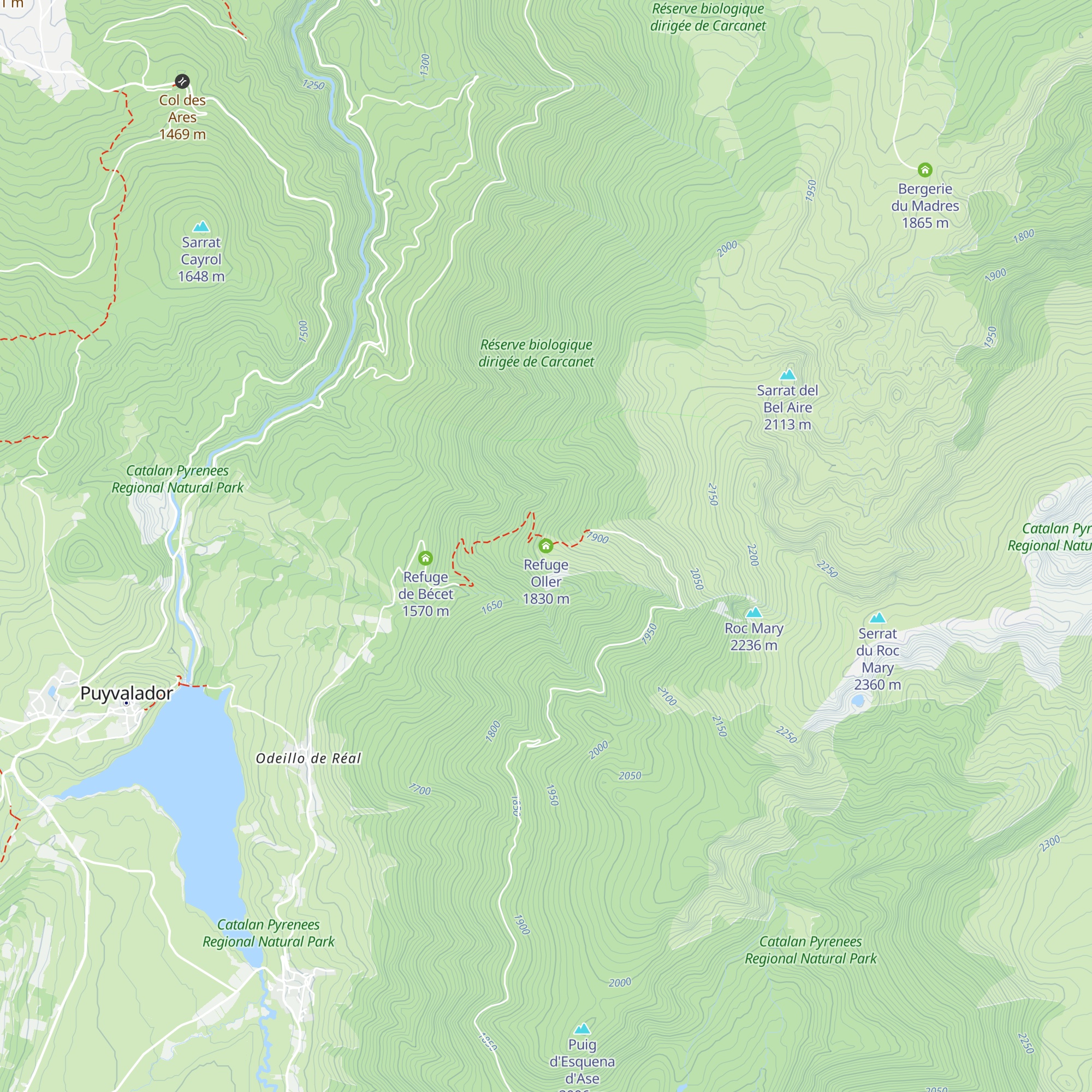 Refuge Oller map