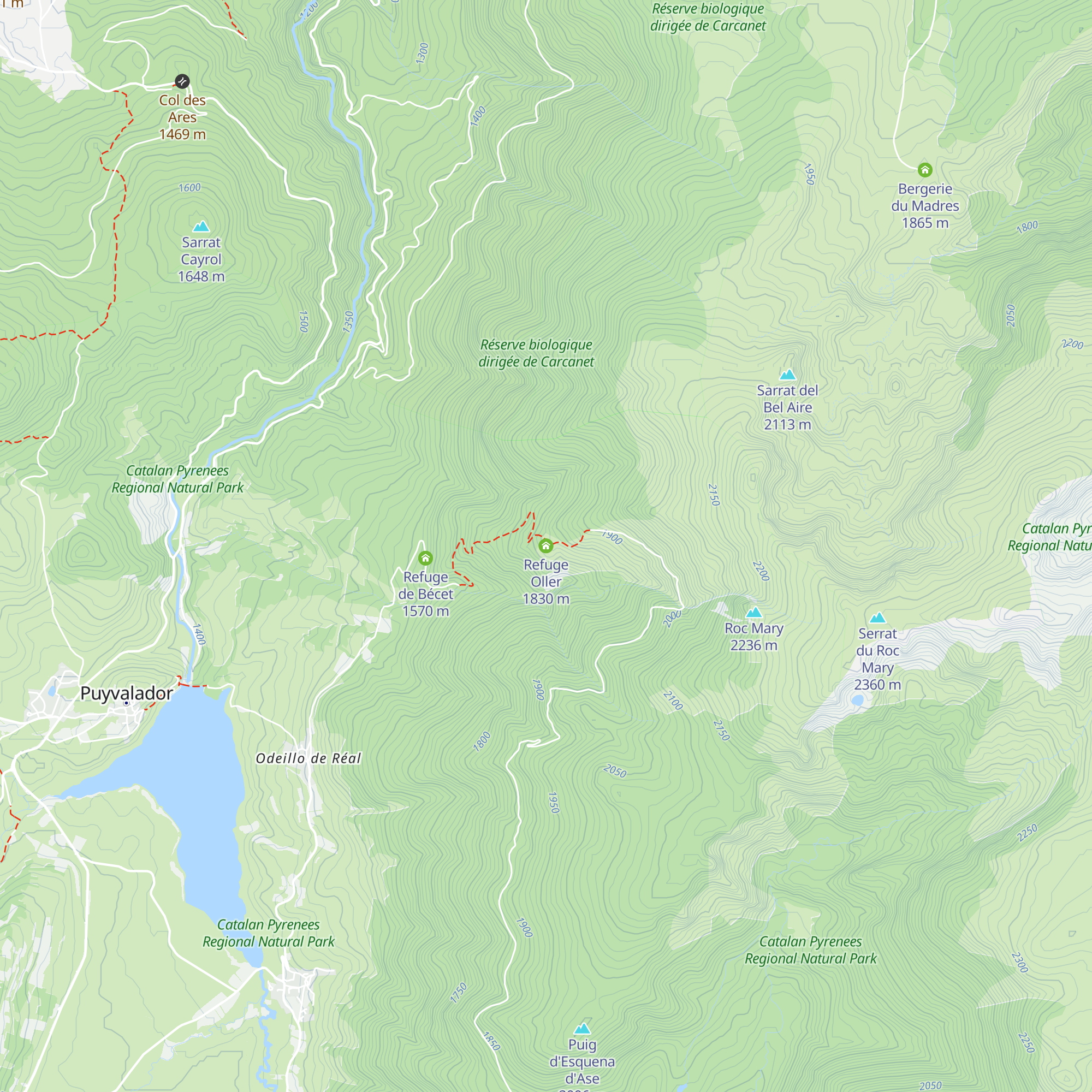 Refuge Oller map