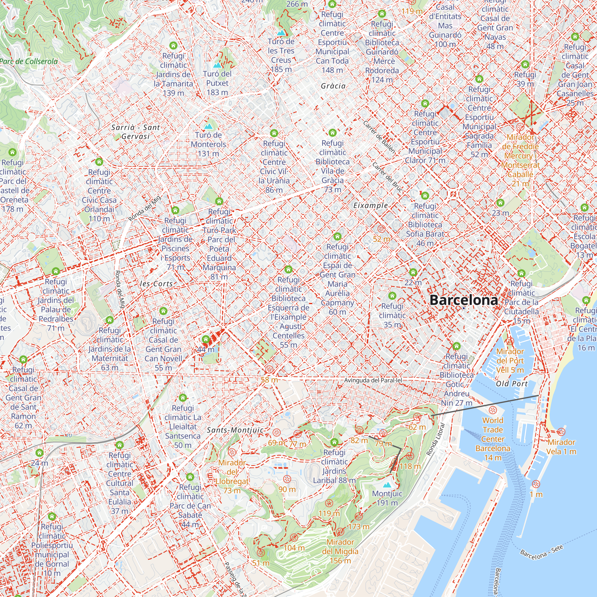 Refugi climàtic Escola Els Llorers map