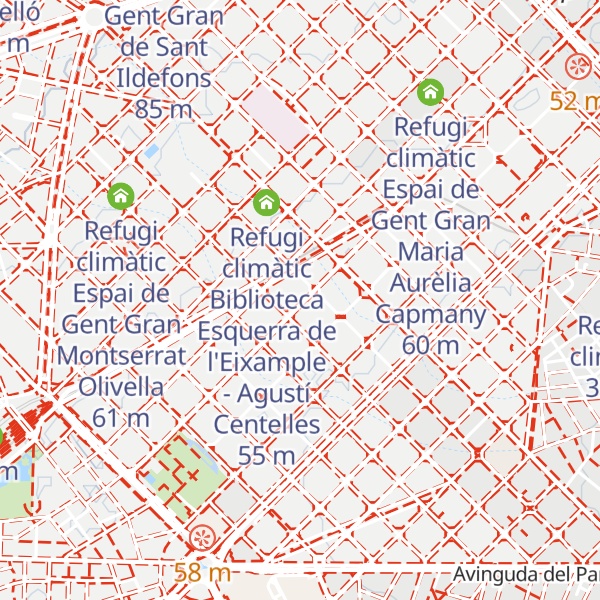 Map of Refugi climàtic Escola Els Llorers
