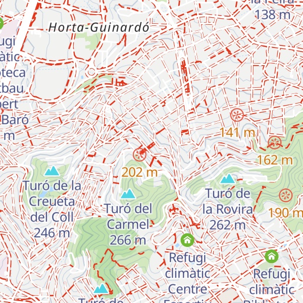 Map of Refugi climàtic Biblioteca El Carmel - Juan Marsé