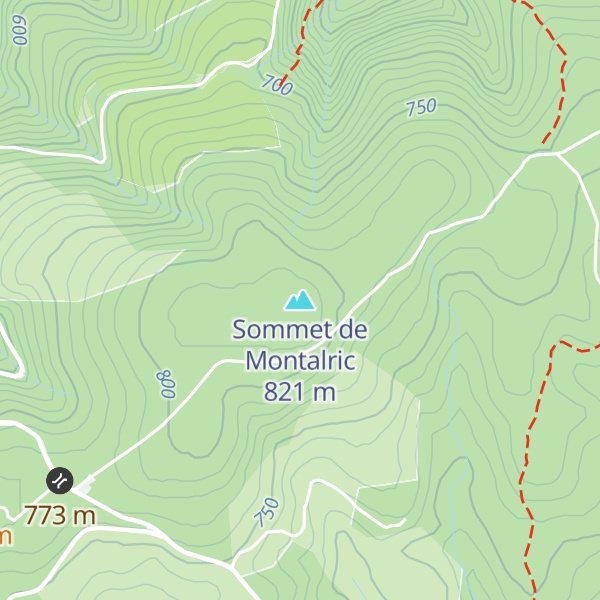Map of Sommet de Montalric