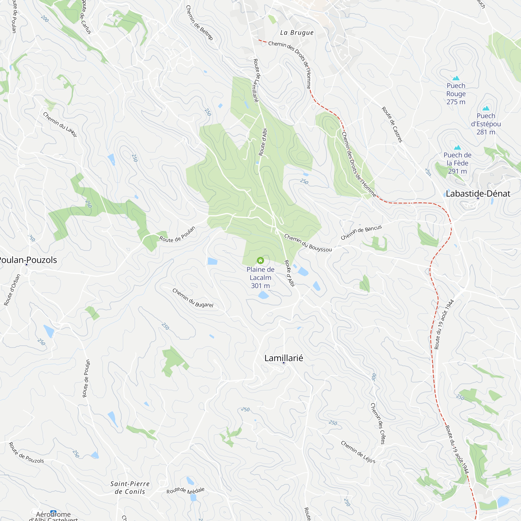 Plaine de Lacalm map
