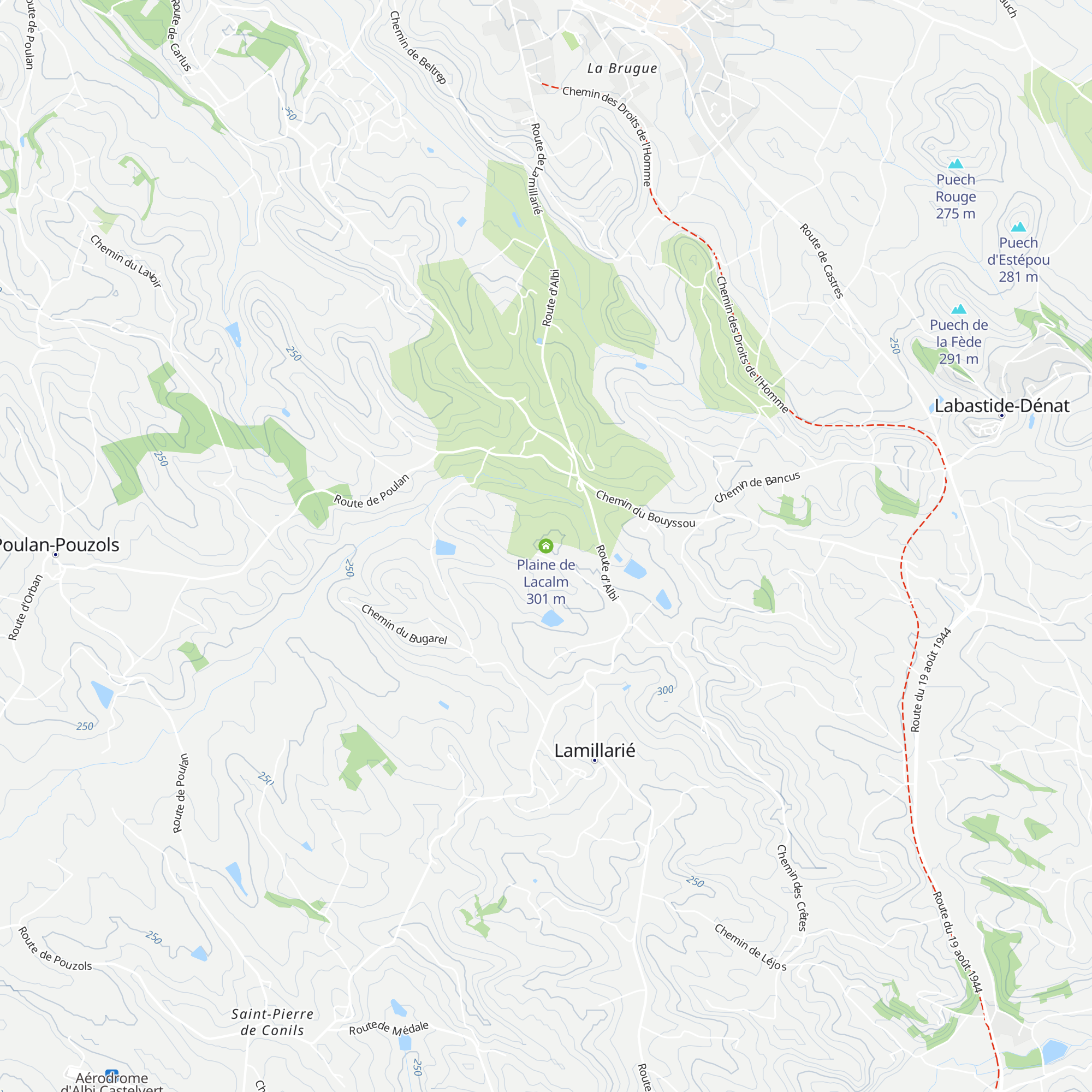 Plaine de Lacalm map