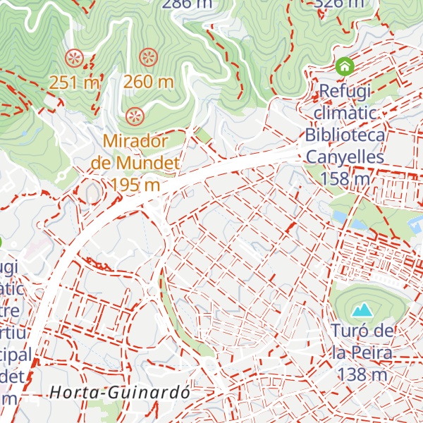 Map of Refugi climàtic Escola Bressol Municipal Valldaura