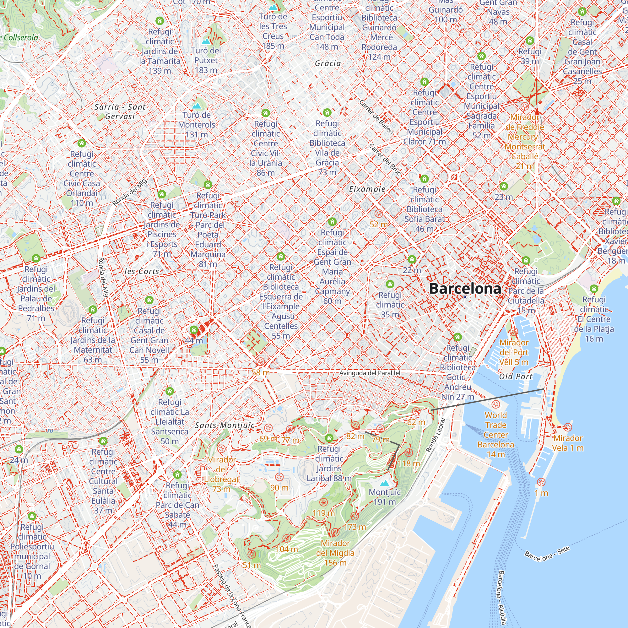 Refugi climàtic Centre Cívic Casa Golferichs map