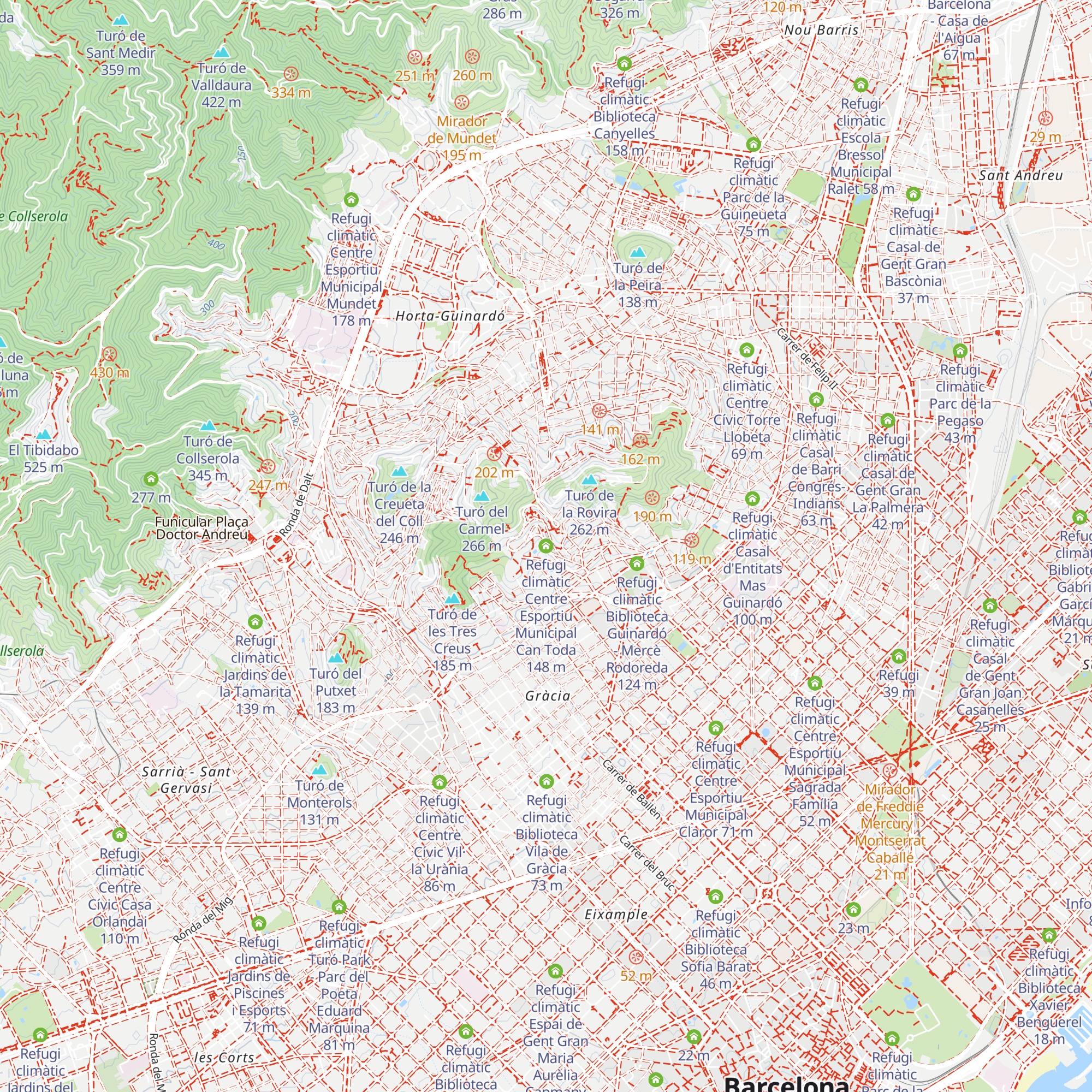 Refugi climàtic Centre Esportiu Municipal Can Toda map