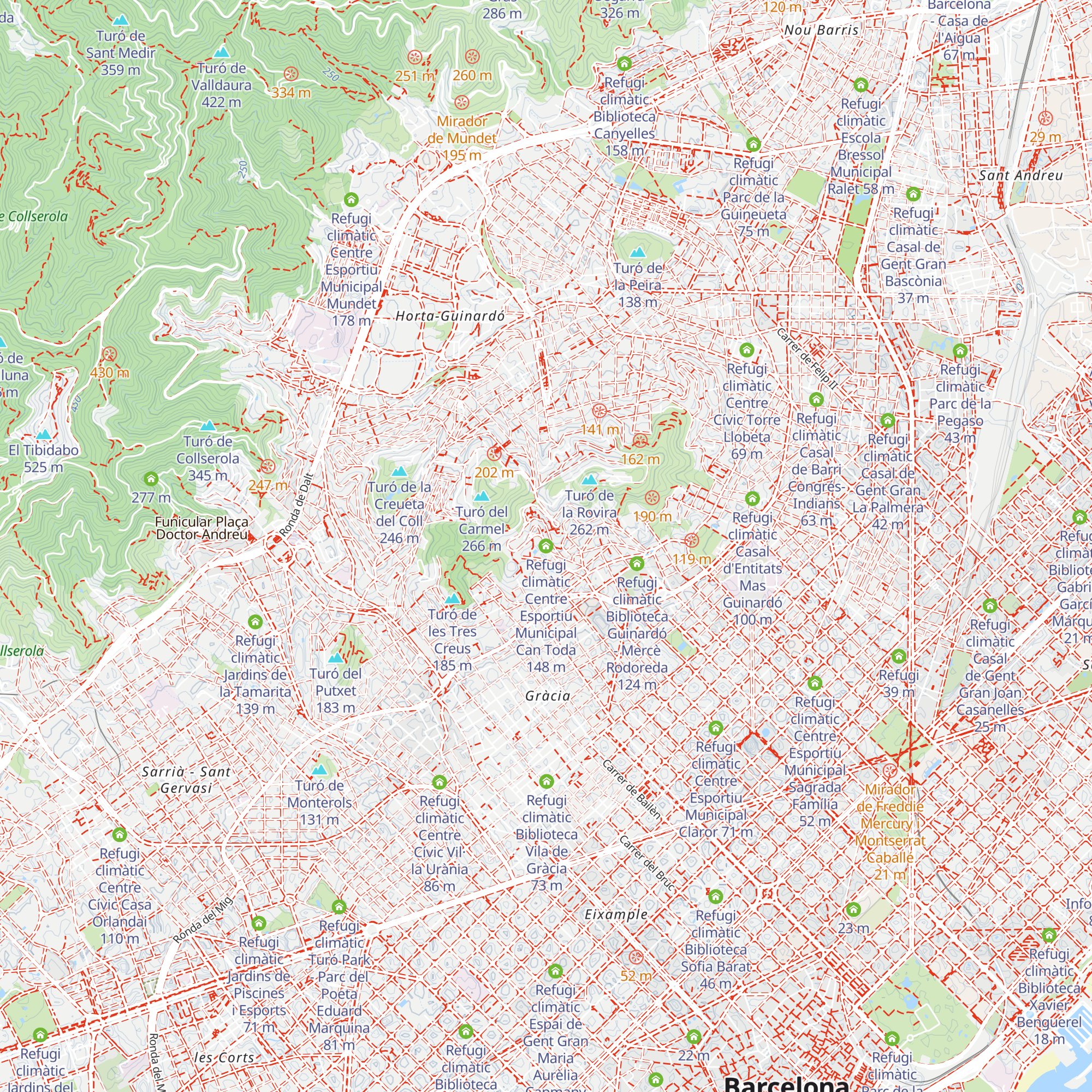 Refugi climàtic Centre Esportiu Municipal Can Toda map