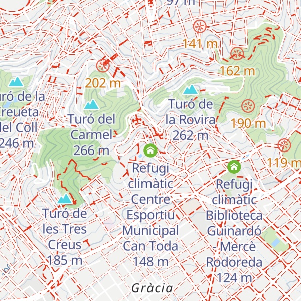 Map of Refugi climàtic Centre Esportiu Municipal Can Toda