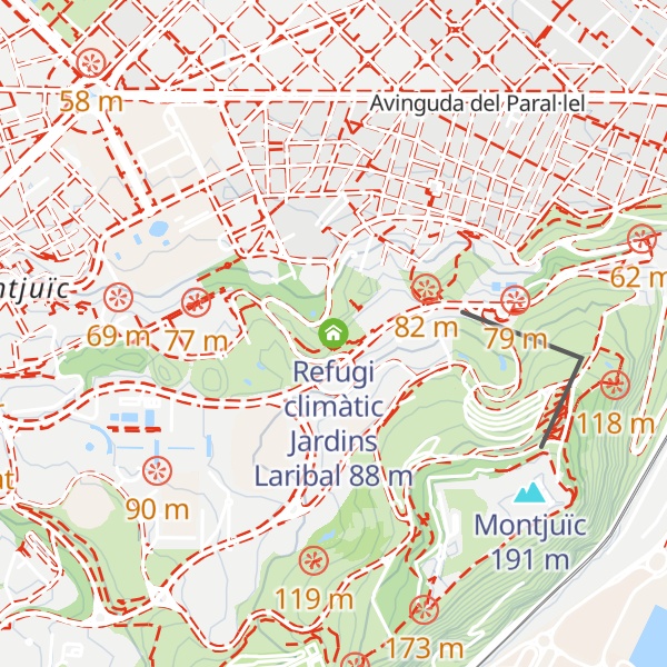 Map of Refugi climàtic Jardins Laribal