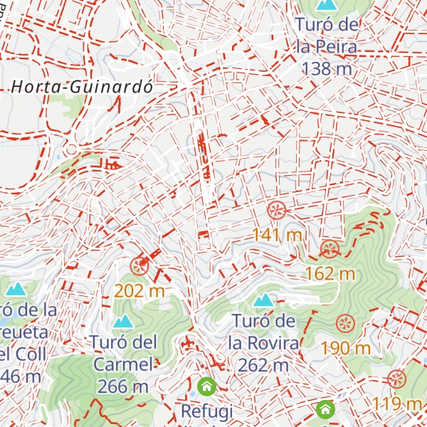 Map of Refugi climàtic Centre Esportiu Municipal del Carmel