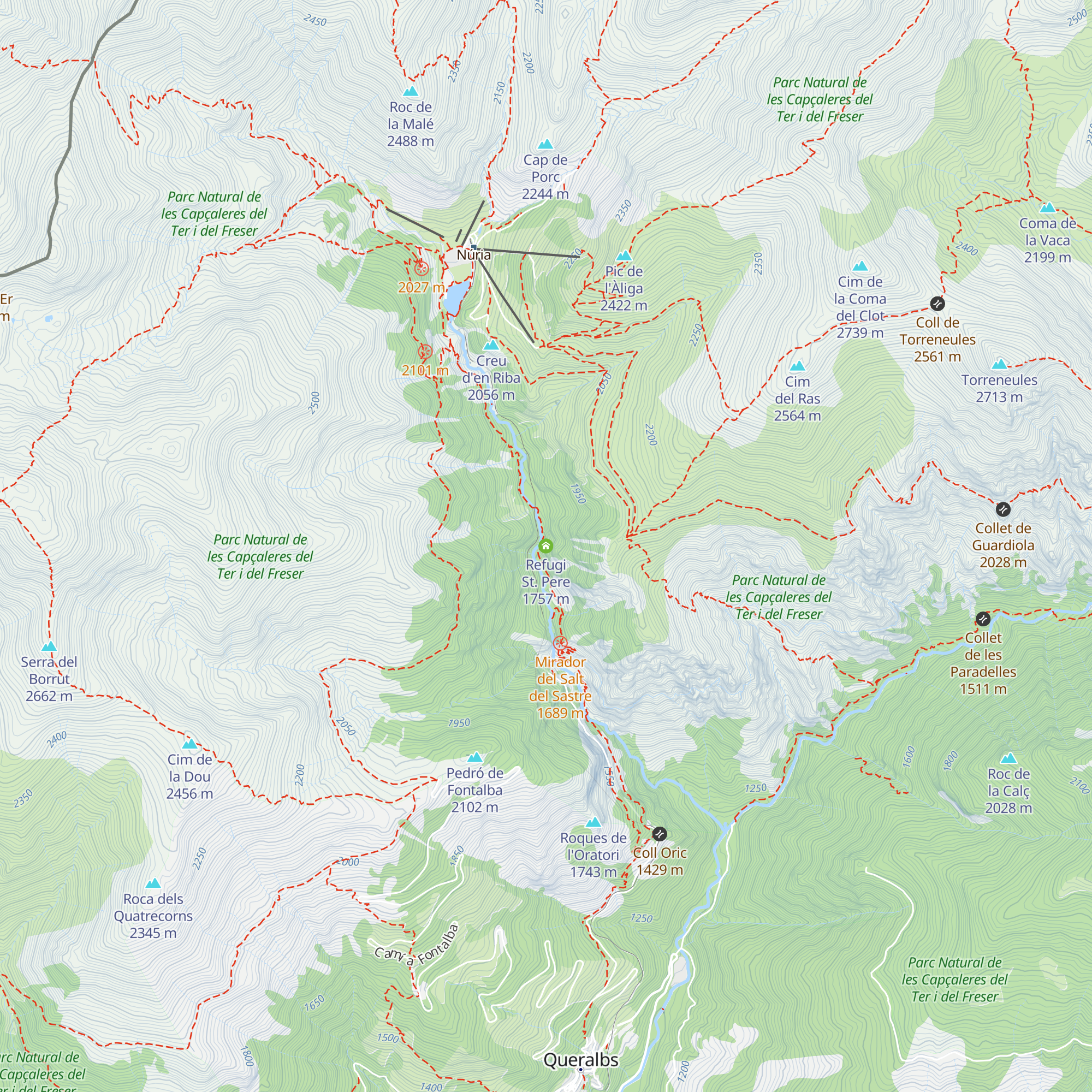 Refugi St. Pere map
