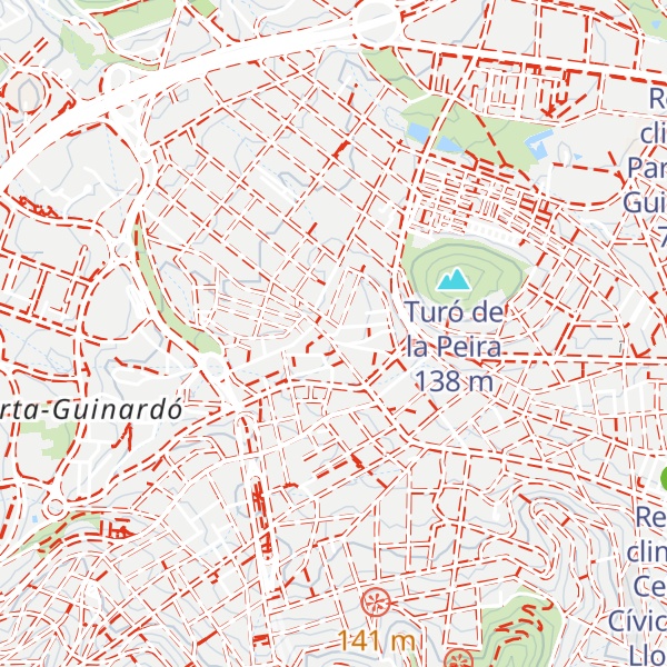 Map of Refugi climàtic Biblioteca Horta - Can Mariner