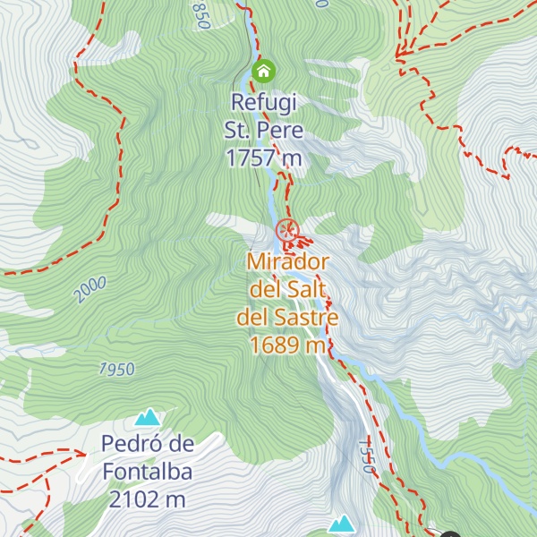 Map of Refugi de Fontalba